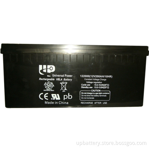 Deep Cycle AGM Lead Acid Battery 12V200ah for Solar Application